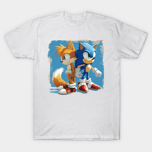 sonic and tails T-Shirt by boxermaniac